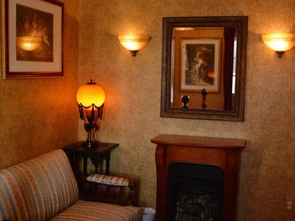 Quiet Sitting Area With Cozy Fireplace